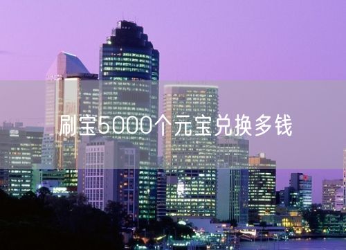 刷宝5000个元宝兑换多钱