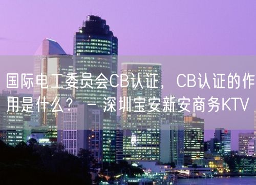 国际电工委员会CB认证，CB认证的作用是什么？ – 深圳宝安新安商务KTV